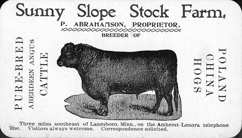 Sunny Slope Stock Farm ad